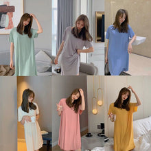 Load image into Gallery viewer, Women's Summer Ice Silk Dress Minimalist Pajamas