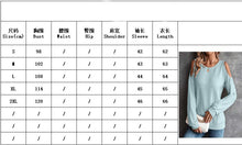 Load image into Gallery viewer, Autumn Women's Knitted Sweater with Open Shoulders Long Sleeve Crop Top