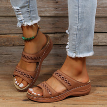 Load image into Gallery viewer, Women Wide Flip Flops Beach Wedge Sandals