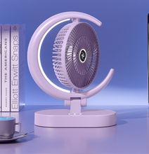 Load image into Gallery viewer, Portable USB Charging Desktop Fan With Light