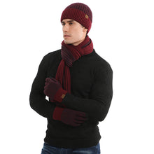 Load image into Gallery viewer, 3 Pieces Winter Warm Knit Set Comfortable Winter Knit Set