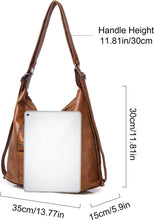 Load image into Gallery viewer, Soft PU Leather Women Handbags Shoulder Bag 3 in 1 Backpack