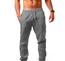 Load image into Gallery viewer, Summer Breathable Cotton And Linen Loose Casual Trousers