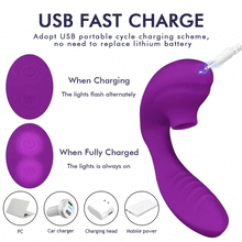 Load image into Gallery viewer, Clitoris Sucker Vibrator Wearable G Spot Dildo Massager for Women