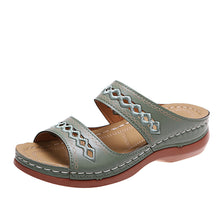 Load image into Gallery viewer, Women Wide Flip Flops Beach Wedge Sandals
