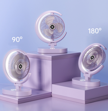 Load image into Gallery viewer, Portable USB Charging Desktop Fan With Light