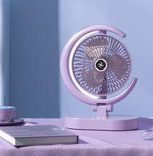 Load image into Gallery viewer, Portable USB Charging Desktop Fan With Light