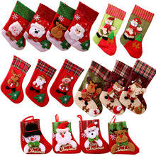 Load image into Gallery viewer, 4 Pack Christmas Sock Gift Bag