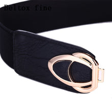 Load image into Gallery viewer, PU Leather Elastic Wide Belt for Women