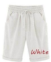Load image into Gallery viewer, Women Summer Shorts Lace Up Elastic Waistband Loose Thin Casual Pants