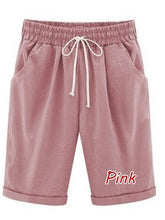 Load image into Gallery viewer, Women Summer Shorts Lace Up Elastic Waistband Loose Thin Casual Pants