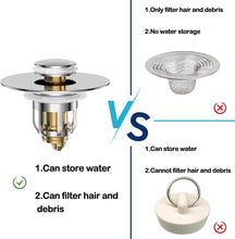 Load image into Gallery viewer, Universal 2 in 1 Bathroom Sink Stopper