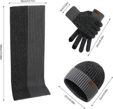 Load image into Gallery viewer, 3 Pieces Winter Warm Knit Set Comfortable Winter Knit Set