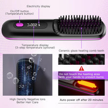 Load image into Gallery viewer, Wireless USB Charging Hair Straightener Hair Brush