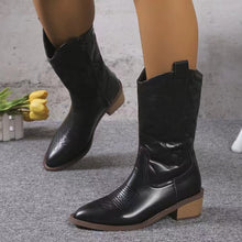 Load image into Gallery viewer, Women's Side Zipper Silver Pointed Retro Boots