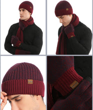 Load image into Gallery viewer, 3 Pieces Winter Warm Knit Set Comfortable Winter Knit Set