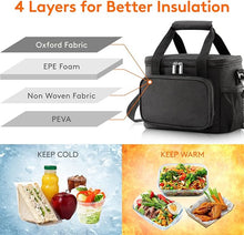 Load image into Gallery viewer, Insulated Leakproof Soft Cooler Cooling Tote Lunch Bag