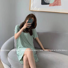 Load image into Gallery viewer, Women's Summer Ice Silk Dress Minimalist Pajamas