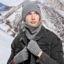 Load image into Gallery viewer, Warm woolen hat, Scarf and Gloves three-piece set