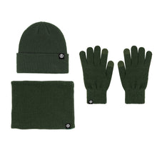 Load image into Gallery viewer, Warm woolen hat, Scarf and Gloves three-piece set