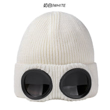 Load image into Gallery viewer, Unisex windproof glasses with cashmere knitted hat
