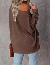 Load image into Gallery viewer, Off-Shoulder Waffle Knit Top