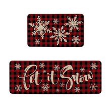 Load image into Gallery viewer, Christmas Kitchen Rugs Set of 2