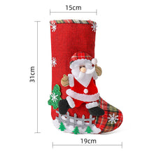 Load image into Gallery viewer, 4 Pack Christmas Sock Gift Bag