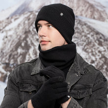 Load image into Gallery viewer, Warm woolen hat, Scarf and Gloves three-piece set