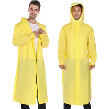 Load image into Gallery viewer, EVA Men Hooded Long Raincoat Rain Poncho