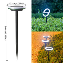 Load image into Gallery viewer, 2 Pcs 12LED Plastic Rotating Color Light Garden Ground Mounted Solar light