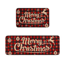 Load image into Gallery viewer, Christmas Kitchen Rugs Set of 2