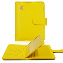 Load image into Gallery viewer, PU Leather Travel Passport Holder with Credit Card Holder Case Wallet Protector