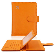 Load image into Gallery viewer, PU Leather Travel Passport Holder with Credit Card Holder Case Wallet Protector