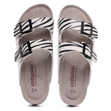 Load image into Gallery viewer, Summer Beach Print Double Buckle Non-Slip Clogs Slippers