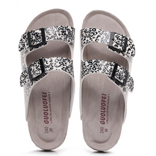 Load image into Gallery viewer, Summer Beach Print Double Buckle Non-Slip Clogs Slippers