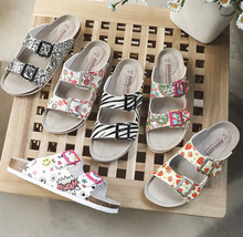 Load image into Gallery viewer, Summer Beach Print Double Buckle Non-Slip Clogs Slippers