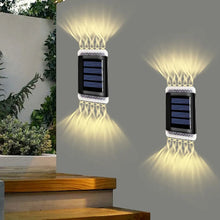 Load image into Gallery viewer, 2 Pcs Solar Wall Light Outdoor Waterproof Balcony Wall Lights