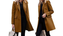 Load image into Gallery viewer, Long Blazer-Style Trench Coat