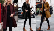 Load image into Gallery viewer, Long Blazer-Style Trench Coat