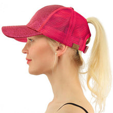 Load image into Gallery viewer, New Glitter Ponytail Baseball Cap