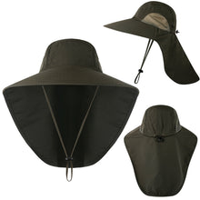 Load image into Gallery viewer, Wide Brim Sun Hat with Neck Flap