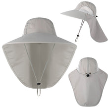 Load image into Gallery viewer, Wide Brim Sun Hat with Neck Flap