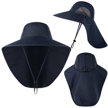 Load image into Gallery viewer, Wide Brim Sun Hat with Neck Flap