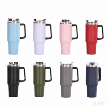 Load image into Gallery viewer, 40oz (1200ml) Tumbler with Straw ,Insulated Reusable Travel Smoothie Bottle