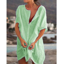 Load image into Gallery viewer, Women's Casual Short Sleeve Dresses Beach Wear Robe Femme Swimwear Cover-up