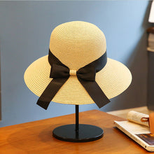 Load image into Gallery viewer, Womens Beach Sun Straw Hat