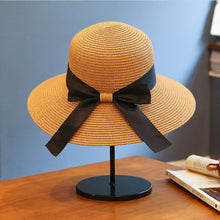 Load image into Gallery viewer, Womens Beach Sun Straw Hat