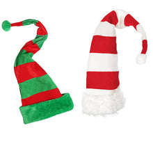 Load image into Gallery viewer, Funny Party Hats Christmas Hats Long Striped Felt Plush Elf Hat