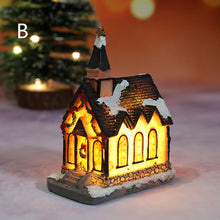 Load image into Gallery viewer, 2 Pack Christmas decorated resin illuminated cabin